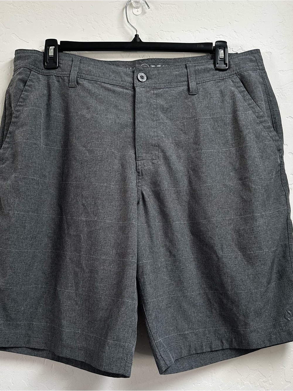 Hang Ten Men's Flat Front Gray Shorts - Classic Everyday Style